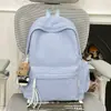 Mochila Feminina de Viagem Leve 2025 Nova Xadrez Coreana Grande Capacidade Bolsa Escolar para Meninas do Ensino Fundamental e Médio