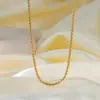 Moda Europea y Americana Minimalista Diseño de Nicho Versátil Pulsera Personalizada Acero Inoxidable Chapado en Oro de 18K Cadena S de 3 mm de Grosor