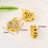 Retención de Color Alta Chapado en Oro Cobre Microincrustado Circonita Lazo Doble Colgante Flor Mariposa Abalorios Espaciadores Multitaladro Accesorios para Manualidades con Cuentas