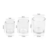 Venta al por mayor En stock Taza de Vidrio Transparente para Velas 220ml Taza de Vidrio Esmerilado para Velas de Aromaterapia Portavelas Adorno