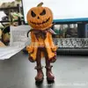 Figura de Hombre Calabaza Nuevo Producto Transfronterizo Estatua Pequeña de Hombre Calabaza de Halloween Adorno Artesanal de Resina
