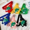 Mochila de Viaje para Exteriores Bolsa de Moda para Niños Bolso Cruzado para Niño Guapo Dinosaurio Bolso de Pecho Estilo Coreano Lindo Bebé Bolso Cruzado Pequeño