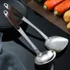 Espátula para Wok de Acero Inoxidable Cocina Hogar Espátula Gruesa para Saltear Cucharón de Sopa Utensilios de Cocina Juego de Espátulas para Saltear Mango Extendido Espátula de Hierro para Wok