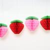 Manualidades de papel con forma de fruta, decoración colgante de panal de papel, bola de panal de fresa, festival, decoración de ventana de centro comercial, panal de fresa