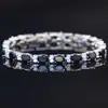 Acessórios de Verão Multicor, Pulseiras Simples de Zircônia Que Não Desbotam, Joias Femininas, Joia de Mão com Zircônia Colorida, Atacado em Estoque