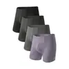 Cueca Boxer Masculina de Fibra de Bambu Europeia e Americana Estendida Esportiva Respirável Antibacteriana Cintura Baixa Confortável Roupa Íntima Tamanho Grande Personalização