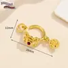 Colgante antiguo de oro estilo chino con cuenta de gota de aceite tridimensional, colgante con material para pulsera de cuentas DIY, collar, joyería