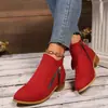 Botas femininas transfronteiriças 2026, botas Martin com zíper lateral, botas curtas, botas femininas, outono/inverno, exportação, botas femininas curtas plus size, atacado de fabricante