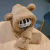 Conjunto Quente de Chapéu e Cachecol Infantil para o Inverno, Fofo e Super Adorável, com Forro de Pelúcia, à Prova de Vento, Aba Larga, Protetor de Pescoço e Proteção para as Orelhas para Bebês