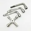 Llave Cuadrada con Boca Cuadrada y Cuatro Esquinas, Agujero Cuadrado Interior y Llave Hexagonal Exterior, Llave de Tren de Acero Inoxidable para Trenes de Alta Velocidad 380Crh