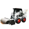Venda direta da fábrica mini carregadeira de esteira skid steer empilhadeira de esteira multifuncional maquinaria sobre rodas com tração nas quatro rodas