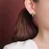 Yilu Plata S925 Plata Esterlina Jaspe de Hotan Rojo del Sur Hoja de Sauce Fideos de Huevo Retro Moda China Nueva Aretes Elegantes Clip para la Oreja