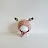 Chapéu de Bebê Outono Inverno Chapéu de Lã para Menino Chapéu à Prova de Vento com Proteção para as Orelhas Chapéu Quente de Tricô Menina Bebê Inverno Novo Estilo
