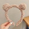 Lindo Conejo Dibujo Animado Felpa Lavado de Cara Aro para el Cabello Otoño e Invierno Accesorios para el Cabello Combinación con Todo Antideslizante Super Lindo Adorno para la Cabeza Nuevo Estilo Lazo