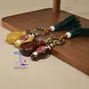 Llavero Colgante Bolso de la Suerte Tallado en Sándalo Adorno para Colgar en el Coche Artesanía de Madera al por Mayor Pescado de Sándalo Regalo