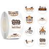 Rolo com 500 Peças Feliz Halloween Brinquedo Infantil Animal Agradecimento Tags Adesivas Decorativas