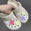 Acessórios para sapatos com furos Fivela de sapato DIY Bola de laço azul Cachorro Fofo Flor de sapato transparente Fivela decorativa Desenho animado fofo