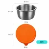 Pote para Molho 40/50/70ml com Tampa de Silicone, Molho de Salada, Pote para Ketchup, Prato Selado Portátil para Condimentos para Uso ao Ar Livre
