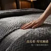 Manta dupla camada de flanela jacquard com padrão de trigo luxuosa para outono/inverno, capa de sofá de alta densidade antiestática, manta de presente feita sob medida