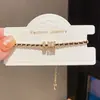 Pulseira Flor de Zircônia Estilo Francês, Luxo Leve, Sensação de Alto Padrão, Pulseira Versátil, Moderna e Elegante, Design de Nicho, Joias para Atacado