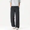 Pantalones Anchos Gris-Verde de Verano 2026 para Hombre, Rectos Sueltos, Secado Rápido, Delgados, Modernos, Deportivos, Versátiles, Pantalones Casuales para Hombre