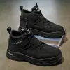 Otoño Hombre Nuevo Botas Martin de Caña Alta Botas de Trabajo Versátiles de Moda para Sitio de Construcción Antideslizantes Botines Casuales
