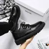 Zapatos de Cuero para Negocios, Zapatos Casuales para Hombre, Zapatos de Trabajo Estilo Británico, Zapatos de Trabajo con Cordones Modernos Versátiles de Suela Gruesa, Zapatos Casuales