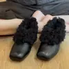 Nuevos Zapatos de Piel Cuadrados sin Cordones para Mujer con Tacón Grueso Otoño/Invierno 2025