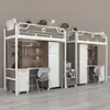 Venta al por mayor de fábrica, nuevo, hierro, madera maciza, litera, cama para dormitorio de estudiante escolar, cama para apartamento de empleado, personalización