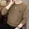 Camiseta de Manga Larga para Hombre Otoño Capa Base Estilo Casual Otoño Holgada Cuello Redondo Superior