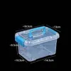 Venta directa de fábrica caja de almacenamiento portátil de PP, caja de almacenamiento de plástico transparente con tapa, bolso de mano, caja de almacenamiento de escritorio, caja de maquillaje