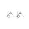 Pendientes de cruz de plata de ley 925 para mujer, de alta gama, sin clavos, estilo Ins, que no se decoloran, sencillos y modernos.