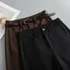 Traje de Mujer Pantalones de Pierna Ancha, Nuevo Estilo Otoño 2026, Pantalones Casuales de Cintura Alta para Mujer, Corte Holgado, Versátil, Drapeado, Pantalones Rectos Ajustados