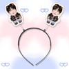 Puyixing Diadema Tridimensional de Resorte Horquilla Concierto Apoyo Periférico Imágenes