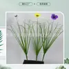 Arreglos Florales de Pensamientos Artificiales Transfronterizos para Decoración del Hogar, Decoración de Bodas, Flores Artificiales para Exteriores, Flores Artificiales al por Mayor