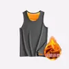 Venta al por mayor del fabricante chaleco cálido engrosado de terciopelo dorado para hombre de otoño e invierno, chaleco de capa base de color liso ajustado