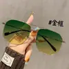 Gafas de Sol de Piloto con Lente Grande para Hombre 2026 Nuevas de Alta Gama Moda Doble Puente Metal Marco Grande Gafas de Sol Exclusivas para Hombres Grandes