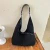 2026 Novas Bolsas Retrô Europeias e Americanas para Mulheres, Elegante e Super Popular Versátil Bolsa de Ombro Único Subarmela, Bolsa Tote de Grande Capacidade com Rebites