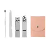 Set de Cortauñas Acero Inoxidable Herramienta Kit Cortauñas Herramienta Removedora de Cutícula Manicura Pedicura Casera Artesanía de Precisión Alemana