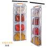 Bolsa de almacenamiento colgante de alta gama totalmente cerrada a prueba de polvo con puerta de doble cremallera dorada, bolsa para pared trasera, bolsa para armario, bolsa para almacenamiento de sombreros