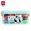 Arcilla Antibacterial Ultraligera Deli XM852 24 Colores Arcilla de Color Ecológica para Niños Set Multicolor para Manualidades DIY