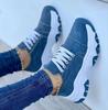 Comercio exterior nuevo talla grande Europa y Estados Unidos nuevo punta redonda suela gruesa bajo casual zapatos zapatilla con cordones para mujer zapatos de mujer