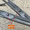 Pinzas de Fuego Forjadas Antiguas, Pinza para Basura de Trabajador de Saneamiento de Longitud Extendida, Pinza de Nariz Plana, Pinzas de Fuego Engrosadas para el Hogar, Pinza para Bolas de Carbón