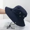 Chapéu de Sol para Uso Externo na Primavera e Verão com Aba Profunda, Chapéu de Pescador de Secagem Rápida, Chapéu de Sol Versátil de Cor Única com Topo Plano Personalizado para Praia