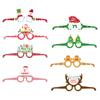 Amazon Comercio Exterior Accesorios para Fotos Navideñas Gafas de Papel Fiesta Patrón de Muñeco de Nieve Reno Suministros de Decoración Estilismo