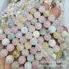 Pulseira de Cristal Rosa Ametista Natural 8mm Cristal Branco Várias Pedras Preciosas Cristal Pedra Bruta Pulseira Cinco Elementos Atacado