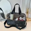 Estampado de Letras Gran Capacidad 2026 Nuevo Estilo Europeo y Americano Transparente Patchwork Moda Simple Bolso de Hombro Cruzado Axila