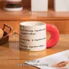Taza de Cerámica con Mango Floral Estilo Japonés Pastoral Taza de Café con Flor de Dibujos Animados y Platillo Set de Taza con Animal Lindo