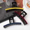 Grampo de Cabelo de Veludo Novo Outono e Inverno para PC Volume Grande de Cabelo Simples Versátil Presilha Tubarão Grampo de Cabelo para Parte de Trás da Cabeça Acessório de Cabelo