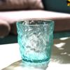 Copa de vino de cristal glaciar de estilo japonés con patrón de martillo, taza de whisky creativa, taza de café para el hogar, taza de rayas transparentes